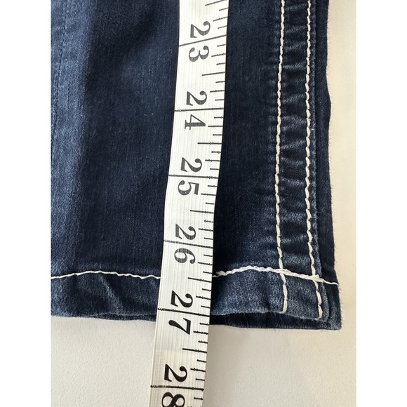 Miss Me Skinny Jeans Women's Blue Size 26 Rhinestone Embroidered Pocket Low - Picture 12 of 12